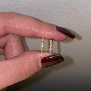 MEJURI Pair of Pavé Diamond Huggie Hoops Earrings - 50% OFF!